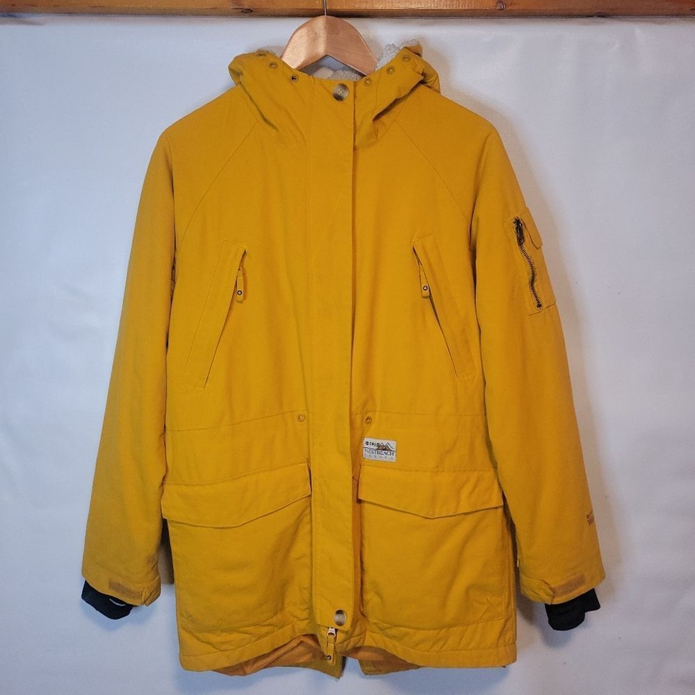 Westbeach Canada Snowboarding Yellow Hooded Bluebird Jacket